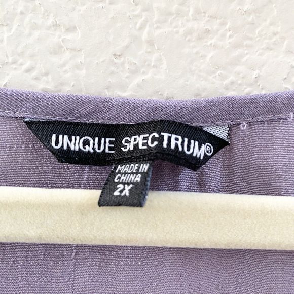 Unique Spectrum EUC Lavendar Blouse (Says Sz 2X but fits like 1X) - Picture 5 of 9